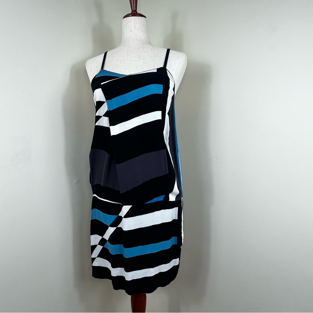 Derek Lam for Design Nation Womens Small Colorblock Lightweight Striped Dress